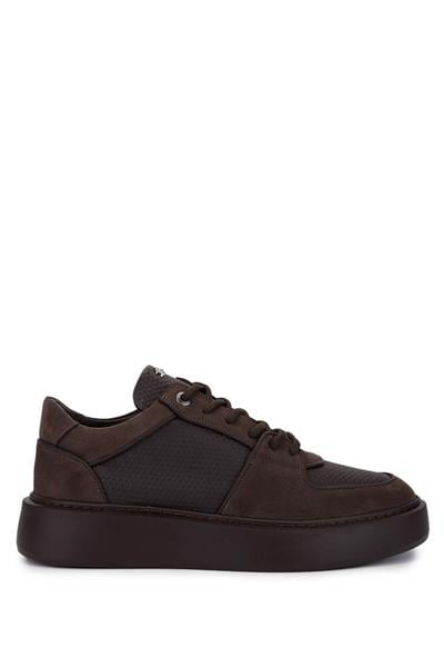 Tamer Tanca Erkek Hakiki Deri Kahverengi Sneakers & Spor Ayakkabı