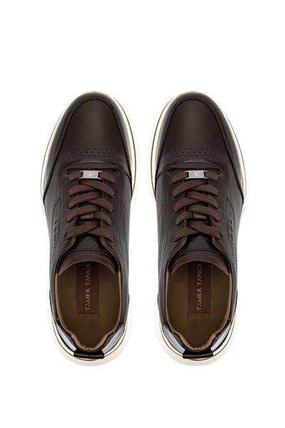 Tamer Tanca Erkek Hakiki Deri Kahverengi Sneakers & Spor Ayakkabı
