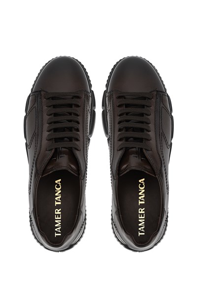 Tamer Tanca Erkek Hakiki Deri Kahverengi Sneakers & Spor Ayakkabı
