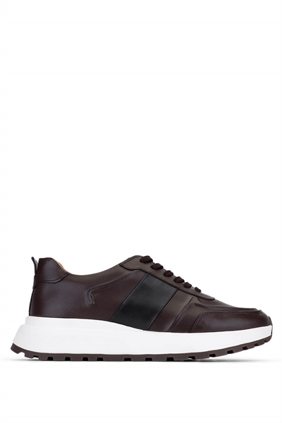 Tamer Tanca Erkek Hakiki Deri Kahverengi Sneakers & Spor Ayakkabı