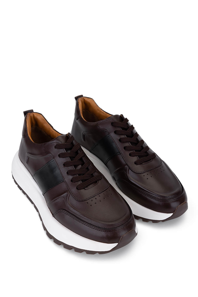 Tamer Tanca Erkek Hakiki Deri Kahverengi Sneakers & Spor Ayakkabı