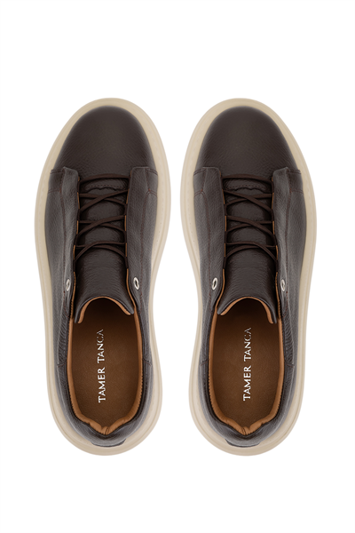 Tamer Tanca Erkek Hakiki Deri Kahverengi Sneakers & Spor Ayakkabı
