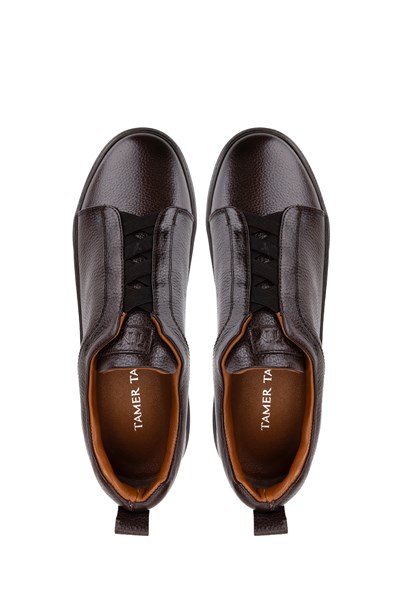 Tamer Tanca Erkek Hakiki Deri Kahverengi Sneakers & Spor Ayakkabı