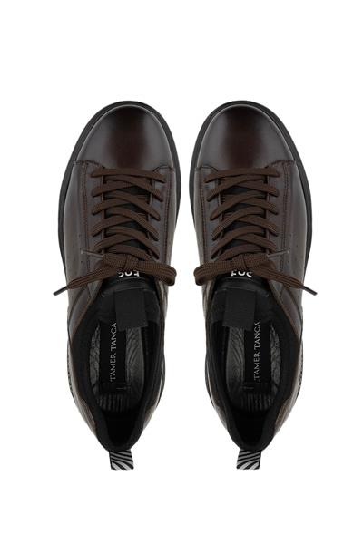 Tamer Tanca Erkek Hakiki Deri Kahverengi Sneakers & Spor Ayakkabı
