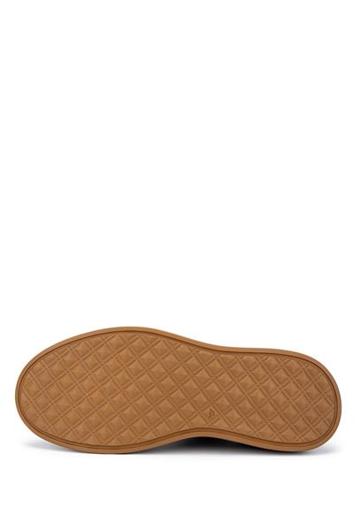 Tamer Tanca Erkek Hakiki Deri Kahverengi Sneaker Ayakkabı