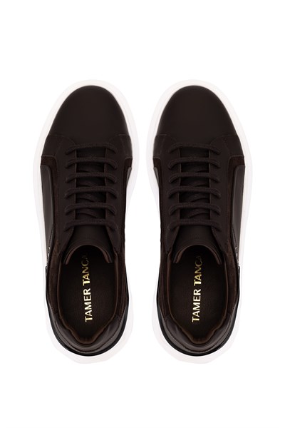 Tamer Tanca Erkek Hakiki Deri Kahverengi Sneakers & Spor Ayakkabı