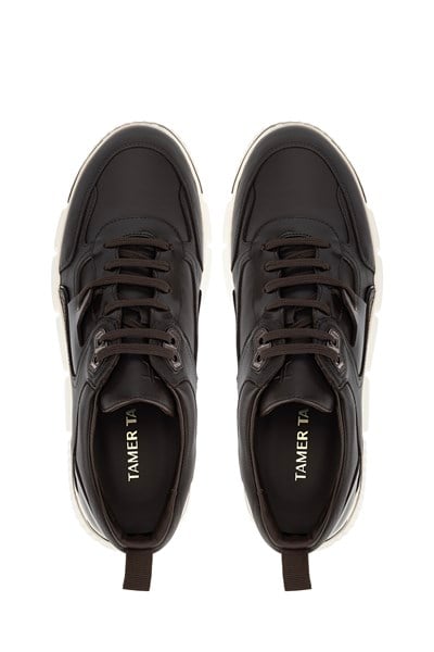 Tamer Tanca Erkek Hakiki Deri Kahverengi Sneakers & Spor Ayakkabı