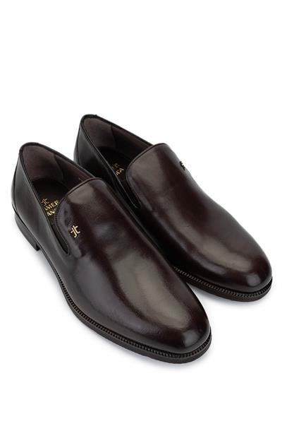 Tamer Tanca Erkek Hakiki Deri Kahverengi Loafer Ayakkabı