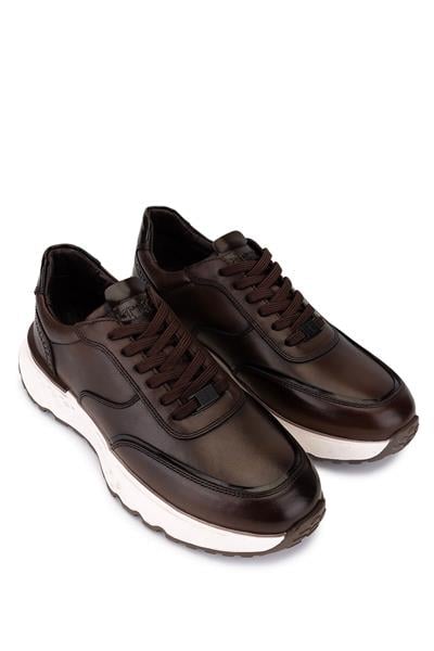 Tamer Tanca Erkek Hakiki Deri Kahverengi Sneakers & Spor Ayakkabı