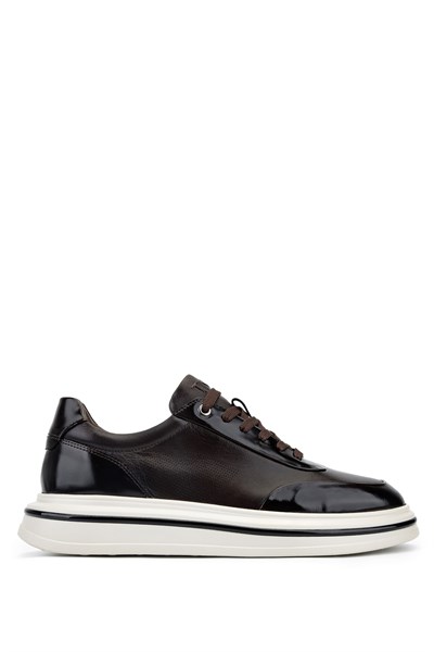 Tamer Tanca Erkek Hakiki Deri Kahverengi Sneakers & Spor Ayakkabı