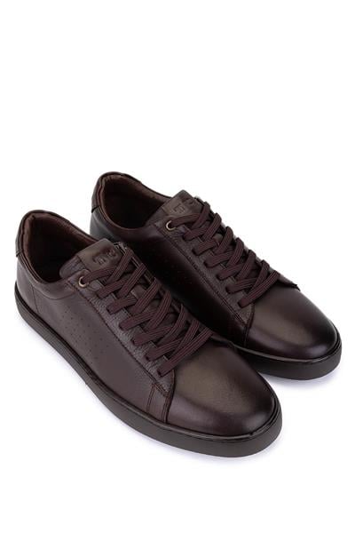 Tamer Tanca Erkek Hakiki Deri Kahverengi Sneakers & Spor Ayakkabı