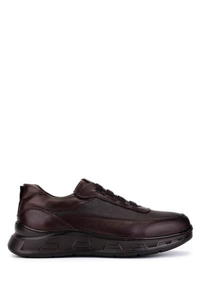 Tamer Tanca Erkek Hakiki Deri  Kahverengi Sneakers & Spor Ayakkabı