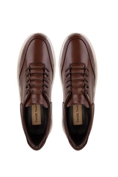 Tamer Tanca Erkek Hakiki Deri Kahverengi Sneakers & Spor Ayakkabı