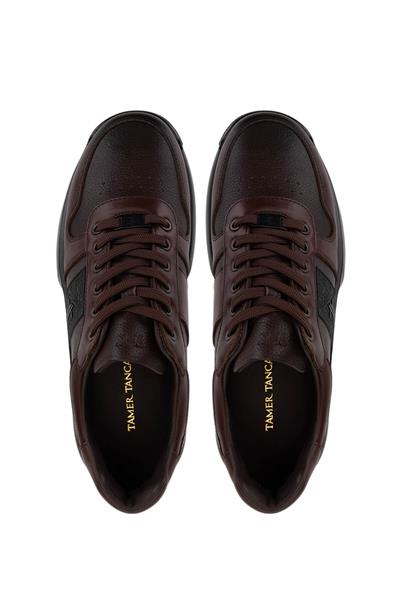 Tamer Tanca Erkek Hakiki Deri Kahverengi Sneakers & Spor Ayakkabı