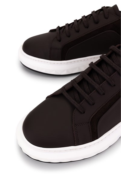 Tamer Tanca Erkek Hakiki Deri Kahverengi Sneakers & Spor Ayakkabı