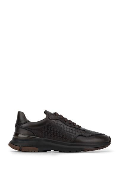 Tamer Tanca Erkek Hakiki Deri Kahverengi Sneakers & Spor Ayakkabı