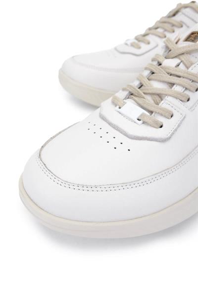Tamer Tanca Erkek Hakiki Deri Kırık Beyaz Sneakers & Spor Ayakkabı