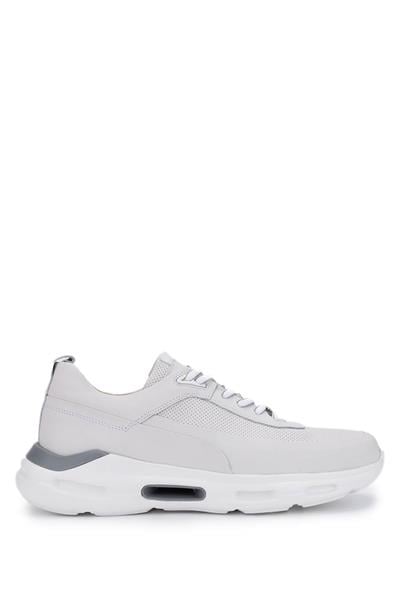 Tamer Tanca Erkek Hakiki Deri Kırık Beyaz Sneakers & Spor Ayakkabı