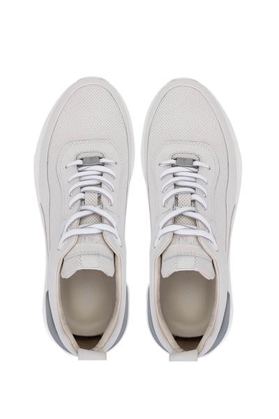 Tamer Tanca Erkek Hakiki Deri Kırık Beyaz Sneakers & Spor Ayakkabı
