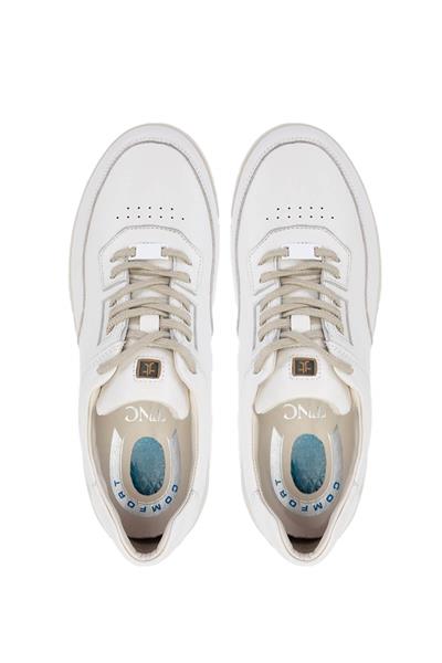 Tamer Tanca Erkek Hakiki Deri Kırık Beyaz Sneakers & Spor Ayakkabı