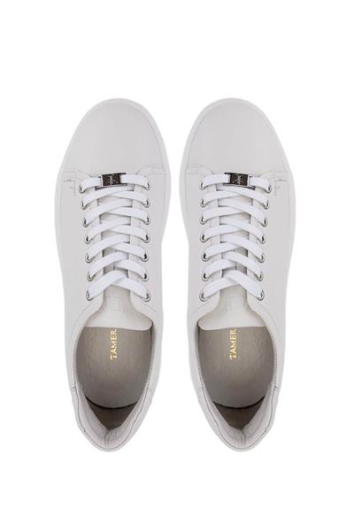 Tamer Tanca Erkek Hakiki Deri Kirli Beyaz Sneakers & Spor Ayakkabı