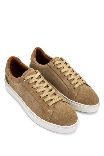 Tamer Tanca Erkek Hakiki Deri Kum Beji Sneakers & Spor Ayakkabı
