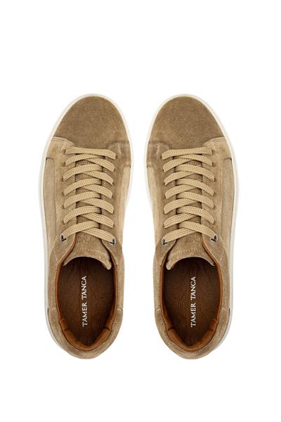 Tamer Tanca Erkek Hakiki Deri Kum Beji Sneakers & Spor Ayakkabı