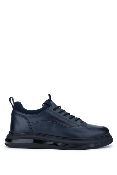 Tamer Tanca Erkek Hakiki Deri Lacivert Sneakers & Spor Ayakkabı