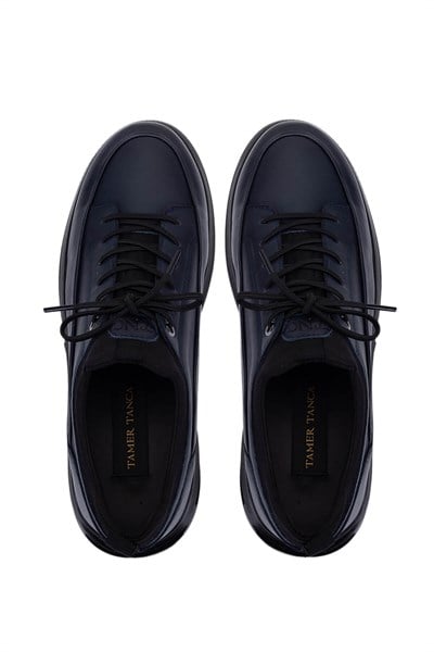 Tamer Tanca Erkek Hakiki Deri Lacivert Sneakers & Spor Ayakkabı