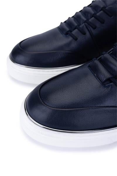Tamer Tanca Erkek Hakiki Deri Lacivert Sneakers & Spor Ayakkabı