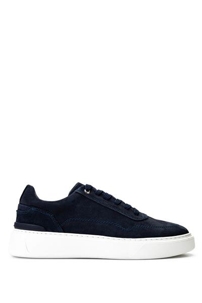 Tamer Tanca Erkek Hakiki Deri Lacivert Nubuk Sneakers & Spor Ayakkabı