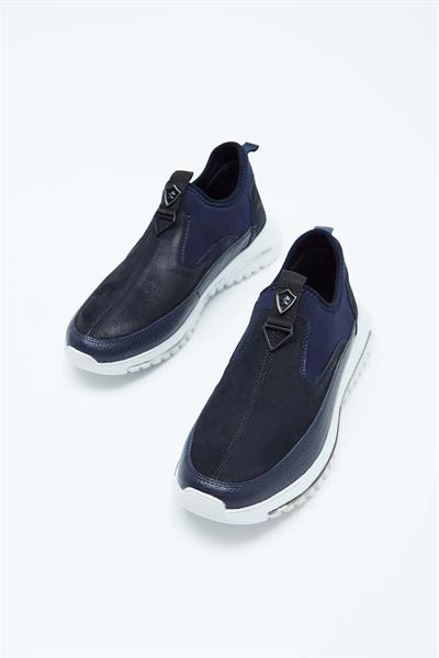 Tamer Tanca Erkek Hakiki Deri Lacivert Sneakers & Spor Ayakkabı