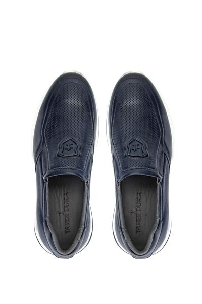 Tamer Tanca Erkek Hakiki Deri Lacivert Sneakers & Spor Ayakkabı