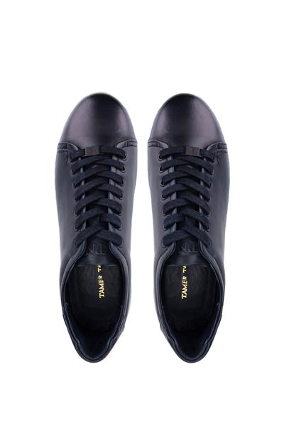 Tamer Tanca Erkek Hakiki Deri Lacivert Sneakers & Spor Ayakkabı