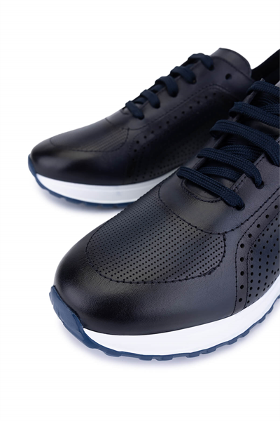 Tamer Tanca Erkek Hakiki Deri Lacivert Sneakers & Spor Ayakkabı