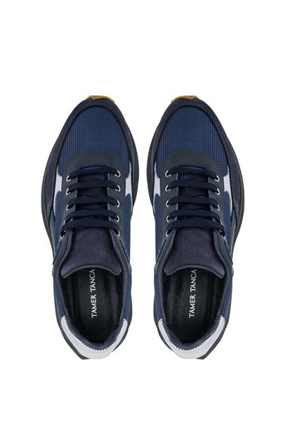 Tamer Tanca Erkek Hakiki Deri Lacivert Sneakers & Spor Ayakkabı