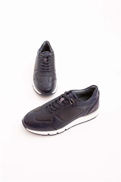 Tamer Tanca Erkek Hakiki Deri Lacivert Sneakers & Spor Ayakkabı