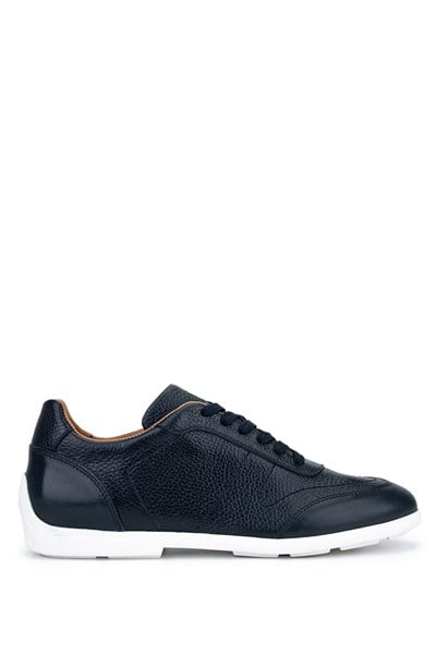 Tamer Tanca Erkek Hakiki Deri Lacivert Sneakers & Spor Ayakkabı