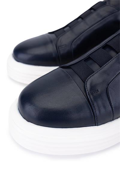 Tamer Tanca Erkek Hakiki Deri Lacivert Sneakers & Spor Ayakkabı