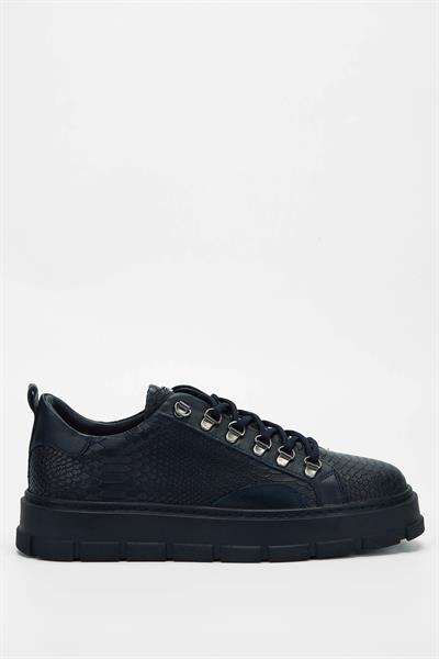 Tamer Tanca Erkek Hakiki Deri Lacivert Sneakers & Spor Ayakkabı