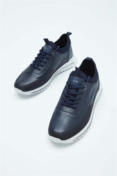 Tamer Tanca Erkek Hakiki Deri Lacivert Sneakers & Spor Ayakkabı