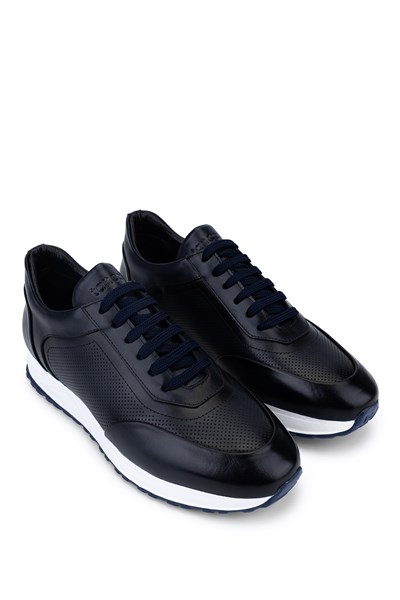 Tamer Tanca Erkek Hakiki Deri Lacivert Sneakers & Spor Ayakkabı