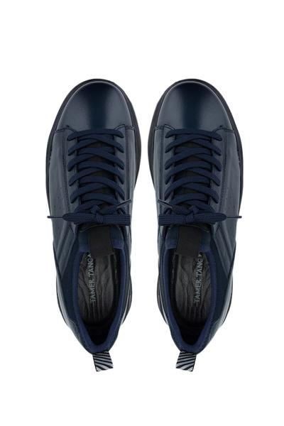Tamer Tanca Erkek Hakiki Deri Lacivert Sneakers & Spor Ayakkabı