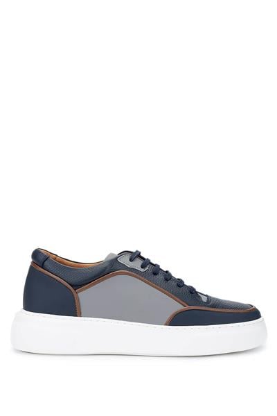 Tamer Tanca Erkek Hakiki Deri Lacivert Sneakers & Spor Ayakkabı