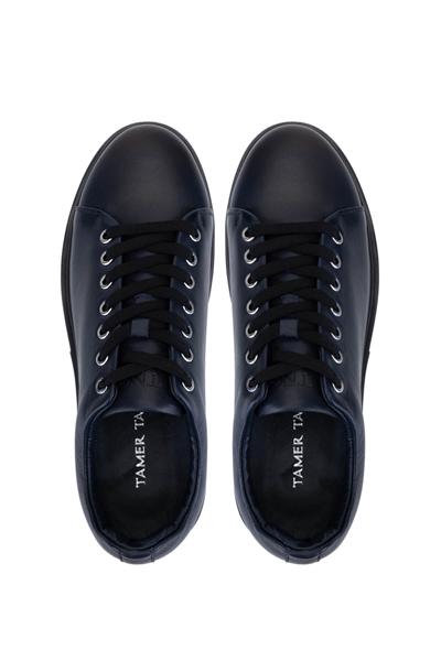 Tamer Tanca Erkek Hakiki Deri Lacivert Sneakers & Spor Ayakkabı