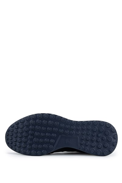 Tamer Tanca Erkek Hakiki Deri Lacivert Süet Sneakers & Spor Ayakkabı