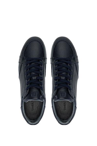 Tamer Tanca Erkek Hakiki Deri Lacivert Sneakers & Spor Ayakkabı