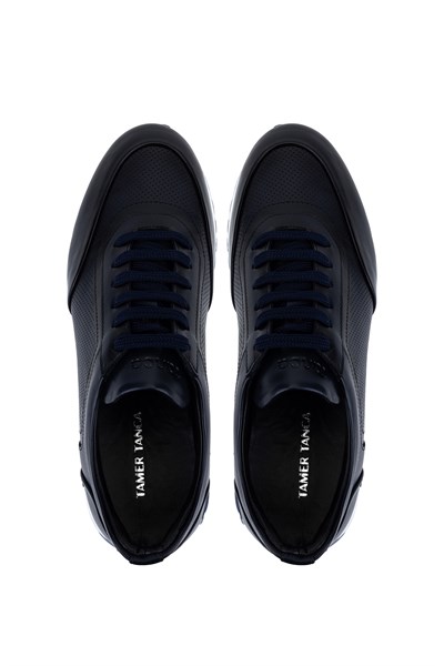Tamer Tanca Erkek Hakiki Deri Lacivert Sneakers & Spor Ayakkabı