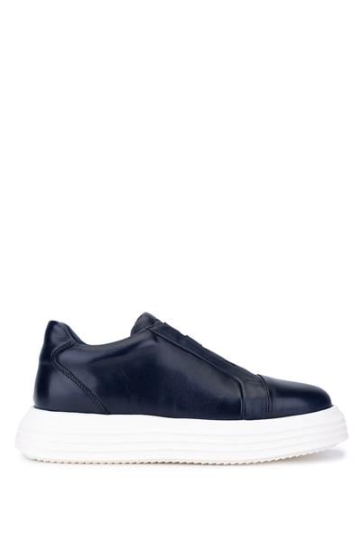 Tamer Tanca Erkek Hakiki Deri Lacivert Sneakers & Spor Ayakkabı
