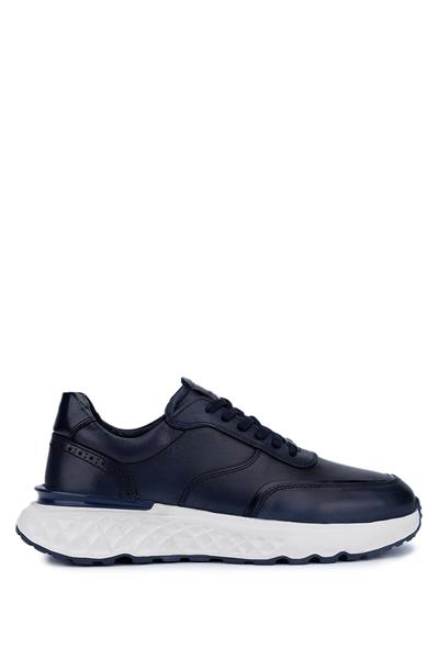 Tamer Tanca Erkek Hakiki Deri Lacivert Sneakers & Spor Ayakkabı
